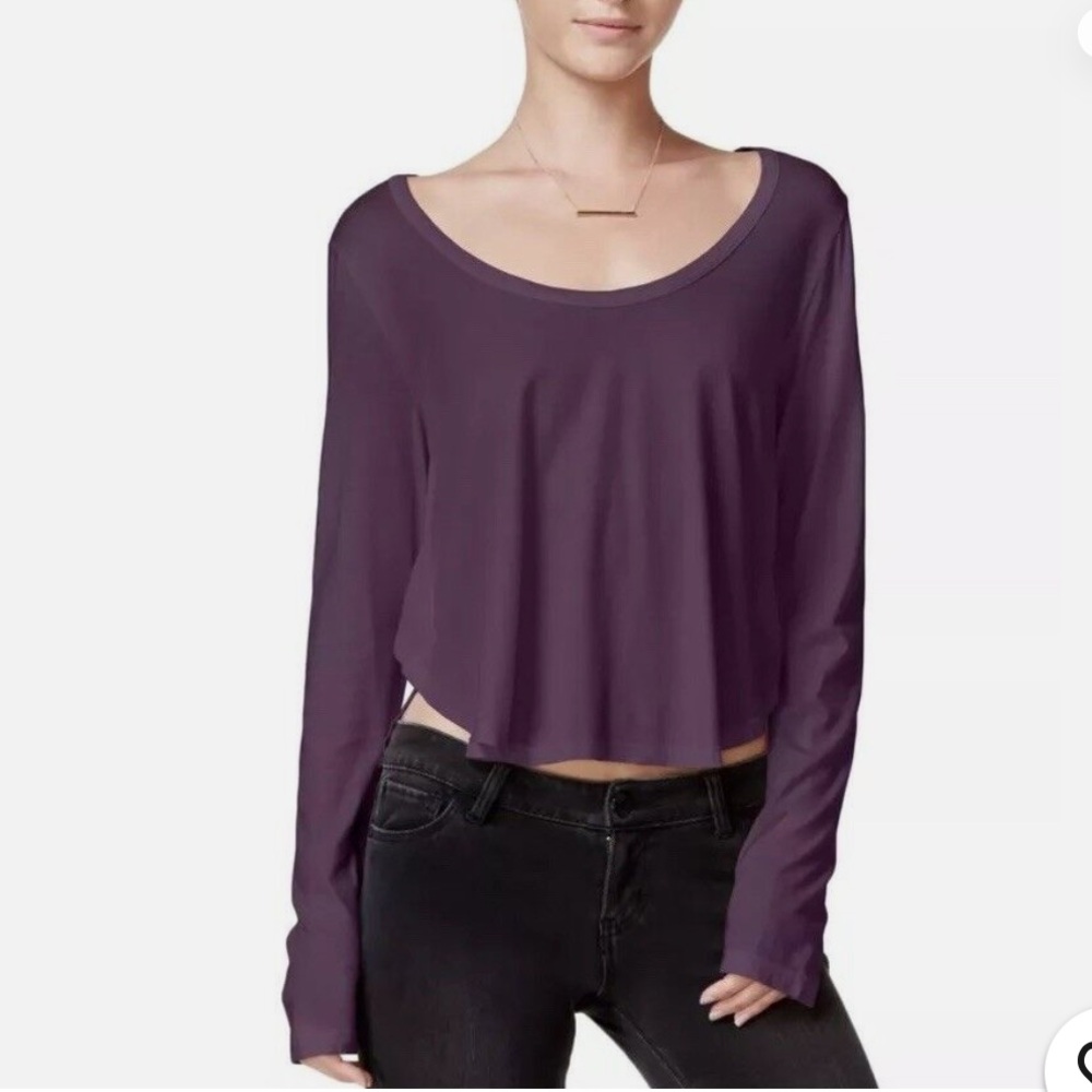 Chelsea Sky Womens Asymmetrical Crop Top Size L New With Tag